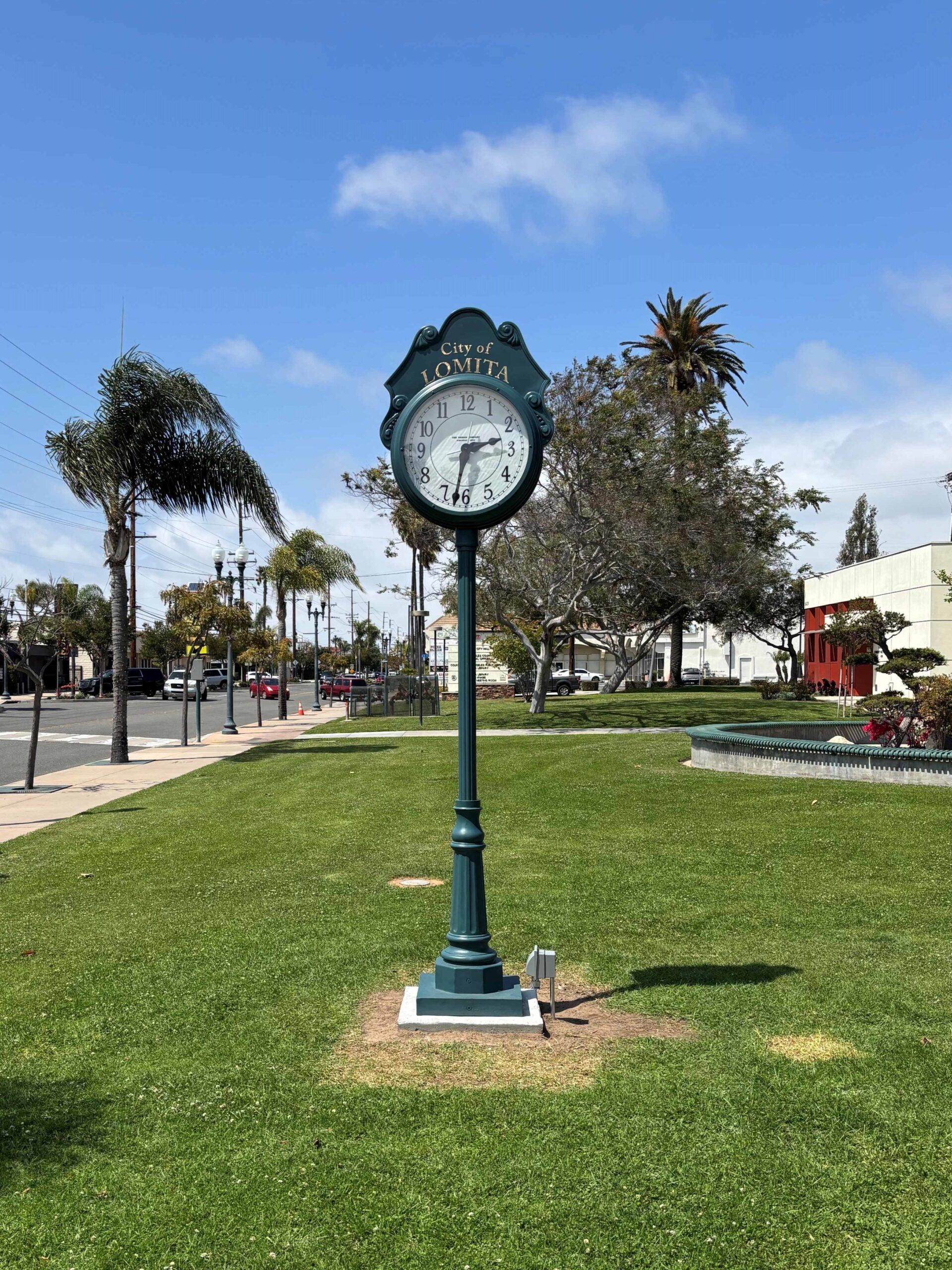 Downtown Lomita street clock