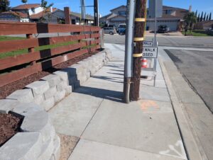Completed new sidewalk