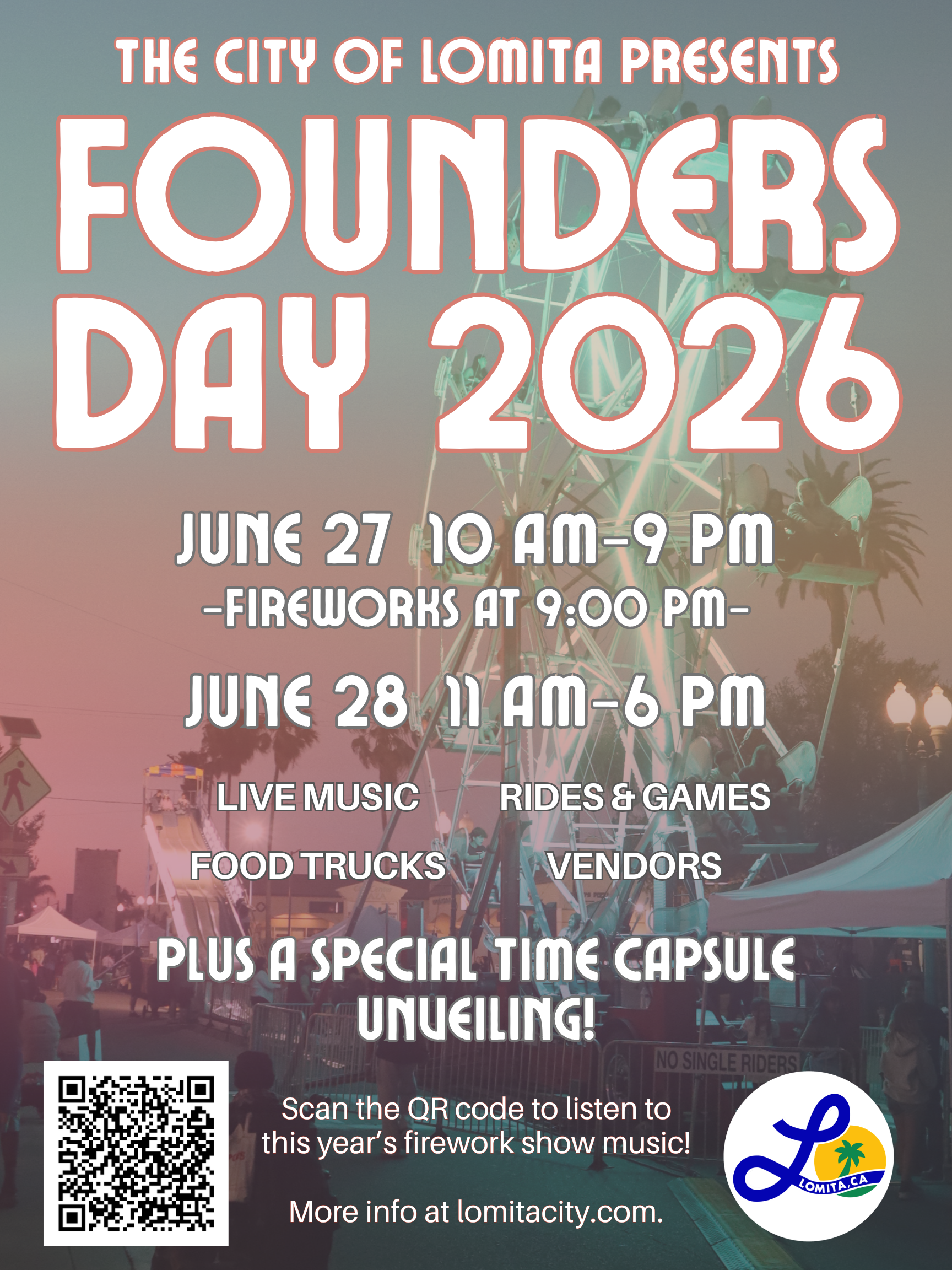 Lomita Founders Day — Sunday at Downtown Lomita (Narbonne Avenue)